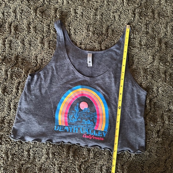Next Level Apparel crop top Size Medium Gray Death Valley California - Picture 9 of 10